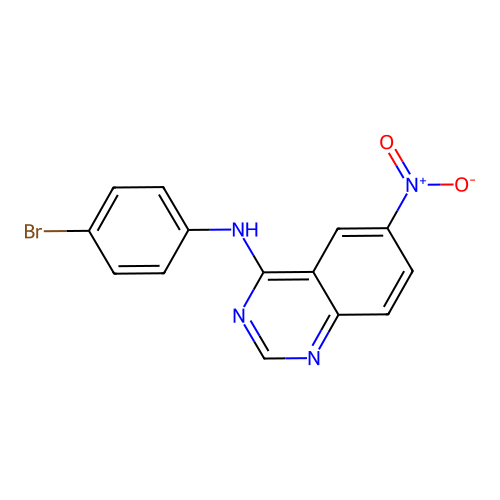 N-(4-Bromophenyl)-6-nitroquinazolin-4-amine structure