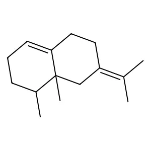 cis-1,2,3,5,6,7,8,8a-Octahydro-1,8a-dimethyl-7-(1-methylethylidene)naphthalene structure