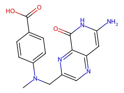 4-[(7-amino-5-oxo-6H-pyrido[3,4-b]pyrazin-3-yl)methyl-methylamino]benzoic acid structure