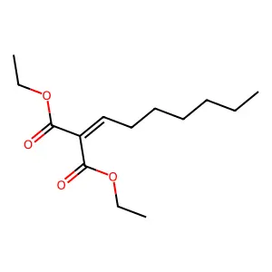 Diethyl 2-heptylidenepropanedioate structure