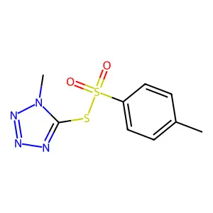 S-(1-Methyl-1H-tetrazol-5-yl) 4-methylbenzenesulfonothioate structure