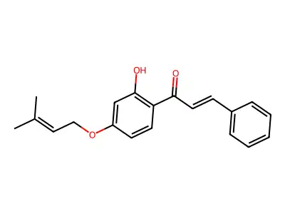 2'-Hydroxy-4'-prenyloxychalcone structure