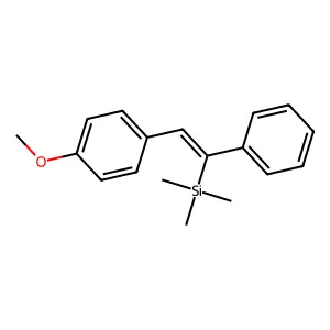 [2-(4-Methoxyphenyl)-1-phenylethenyl](trimethyl)silane structure