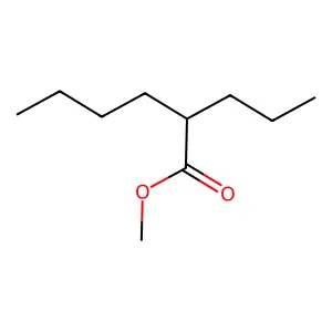 Hexanoic acid, 2-propyl, methyl ester structure