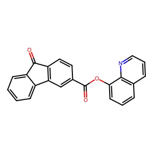 quinolin-8-yl 9-oxo-9H-fluorene-3-carboxylate structure
