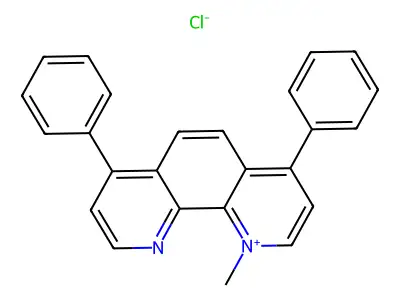 1-Methyl-4,7-diphenyl-1,10-phenanthrolinium chloride structure