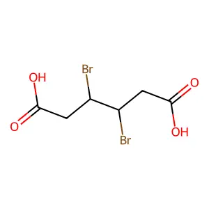 Adipic acid, beta,gamma-dibromo- structure