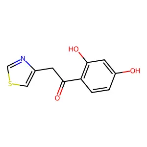 Ethanone, 1-(2,4-dihydroxyphenyl)-2-(4-thiazolyl)- structure
