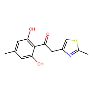 1-(2,6-Dihydroxy-4-methylphenyl)-2-(2-methylthiazol-4-yl)ethanone structure