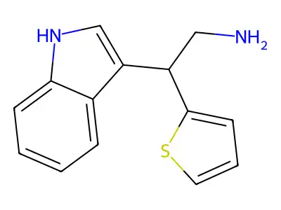 2-(1H-indol-3-yl)-2-(thiophen-2-yl)ethan-1-amine structure