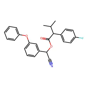 (Cyano(3-phenoxyphenyl)methyl) 2-(4-fluorophenyl)-3-methylbutanoate structure