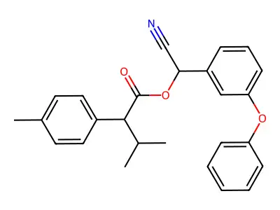 Cyano(3-phenoxyphenyl)methyl 3-methyl-2-(4-methylphenyl)butanoate structure