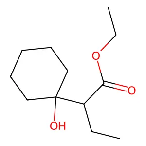 Ethyl alpha-ethyl-1-hydroxycyclohexaneacetate structure