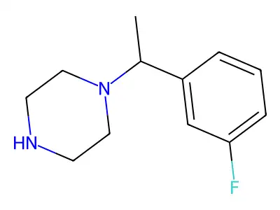 1-[1-(3-Fluorophenyl)ethyl]piperazine structure