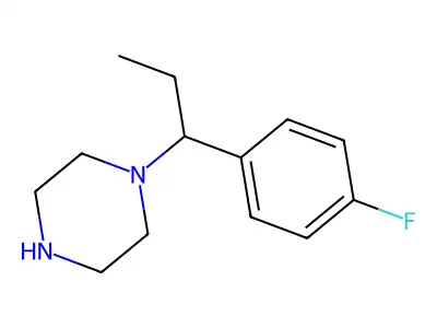 1-[1-(4-Fluorophenyl)propyl]piperazine structure
