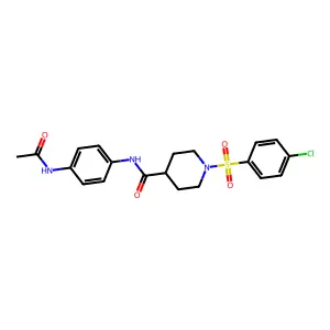 N-(4-acetamidophenyl)-1-(4-chlorophenyl)sulfonylpiperidine-4-carboxamide structure