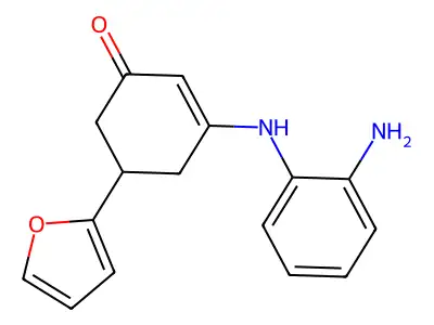 3-(2-Aminoanilino)-5-(furan-2-yl)cyclohex-2-en-1-one structure