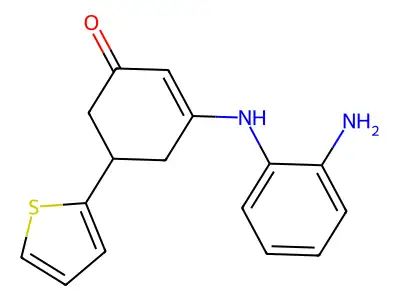 3-(2-Aminoanilino)-5-(2-thienyl)-2-cyclohexen-1-one structure