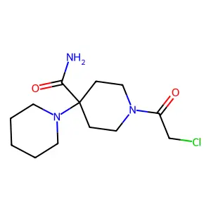 1'-(Chloroacetyl)-1,4'-bipiperidine-4'-carboxamide structure