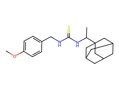 N-[1-(1-adamantyl)ethyl]-N'-(4-methoxybenzyl)thiourea structure