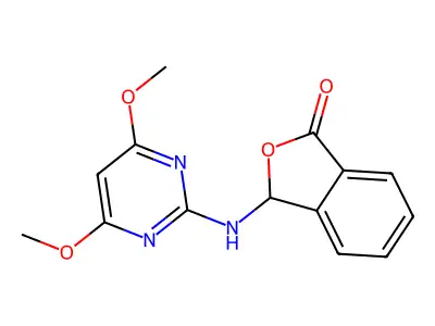 3-[(4,6-dimethoxypyrimidin-2-yl)amino]-2-benzofuran-1(3H)-one structure