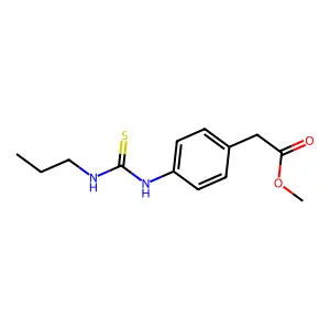 Methyl (4-{[(propylamino)carbonothioyl]amino}phenyl)acetate structure