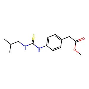 Methyl (4-{[(isobutylamino)carbothioyl]amino}phenyl)acetate structure