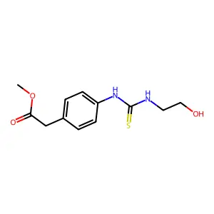 Methyl (4-{[(2-hydroxyethyl)carbamothioyl]amino}phenyl)acetate structure