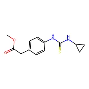 Methyl {4-[(cyclopropylcarbamothioyl)amino]phenyl}acetate structure