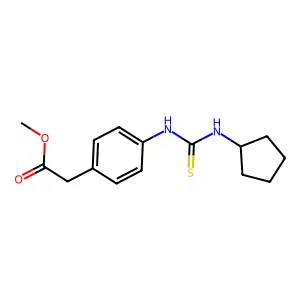 Methyl {4-[(cyclopentylcarbamothioyl)amino]phenyl}acetate structure