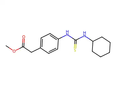Methyl {4-[(cyclohexylcarbamothioyl)amino]phenyl}acetate structure