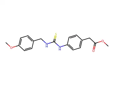 Methyl (4-{[(4-methoxybenzyl)carbamothioyl]amino}phenyl)acetate structure