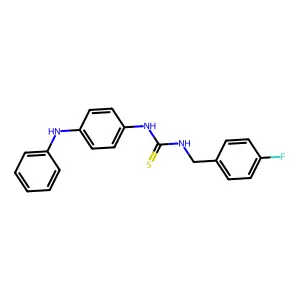 1-(4-Anilinophenyl)-3-[(4-fluorophenyl)methyl]thiourea structure