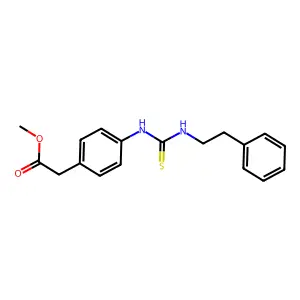 Methyl (4-{[(2-phenylethyl)carbamothioyl]amino}phenyl)acetate structure