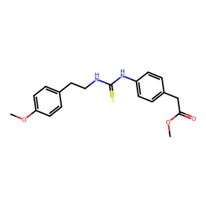 Methyl 2-[4-[2-(4-methoxyphenyl)ethylcarbamothioylamino]phenyl]acetate structure