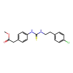 Methyl [4-({[2-(4-chlorophenyl)ethyl]carbamothioyl}amino)phenyl]acetate structure