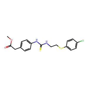 methyl {4-[({2-[(4-chlorophenyl)sulfanyl]ethyl}carbamothioyl)amino]phenyl}acetate structure