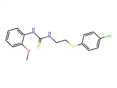 1-[2-[(4-Chlorophenyl)thio]ethyl]-3-(2-methoxyphenyl)thiourea structure