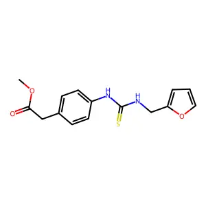 Methyl (4-{[(furan-2-ylmethyl)carbamothioyl]amino}phenyl)acetate structure