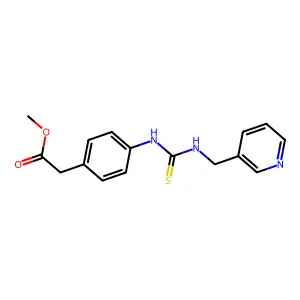Methyl (4-{[(pyridin-3-ylmethyl)carbamothioyl]amino}phenyl)acetate structure