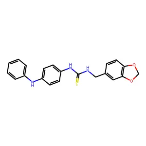 1-(4-Anilinophenyl)-3-(1,3-benzodioxol-5-ylmethyl)thiourea structure