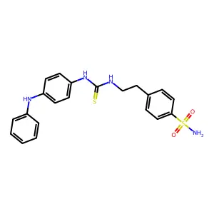 4-[2-({[4-(Phenylamino)phenyl]carbamothioyl}amino)ethyl]benzenesulfonamide structure