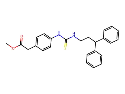 Methyl (4-{[(3,3-diphenylpropyl)carbamothioyl]amino}phenyl)acetate structure
