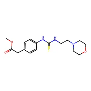 Methyl [4-({[2-(morpholin-4-yl)ethyl]carbamothioyl}amino)phenyl]acetate structure