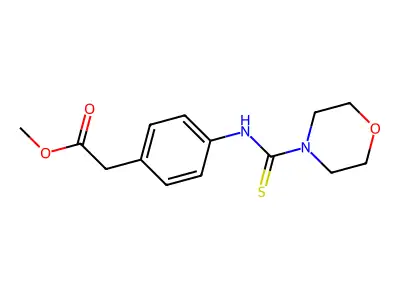 Methyl {4-[(morpholin-4-ylcarbonothioyl)amino]phenyl}acetate structure