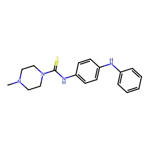 4-methyl-N-[4-(phenylamino)phenyl]piperazine-1-carbothioamide structure