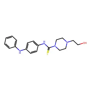 N-(4-anilinophenyl)-4-(2-hydroxyethyl)piperazine-1-carbothioamide structure
