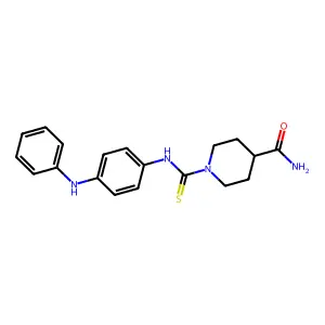 1-{[4-(Phenylamino)phenyl]carbamothioyl}piperidine-4-carboxamide structure