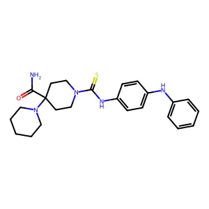 1-[(4-Anilinophenyl)carbamothioyl]-4-piperidin-1-ylpiperidine-4-carboxamide structure