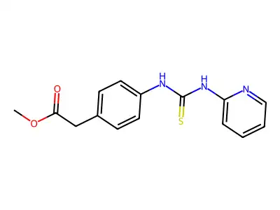Methyl {4-[(pyridin-2-ylcarbamothioyl)amino]phenyl}acetate structure